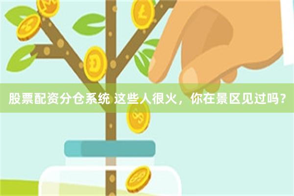 股票配资分仓系统 这些人很火，你在景区见过吗？