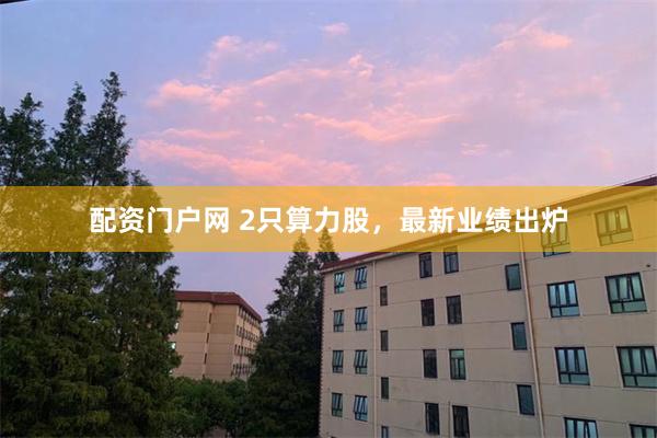配资门户网 2只算力股，最新业绩出炉